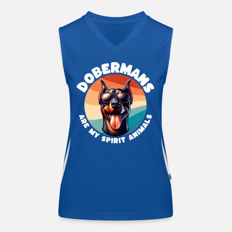 Funny Doberman Sayings Women's Functional Contrast Tank Top