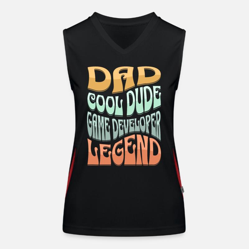 Dad Game Developer Women's Functional Contrast Tank Top