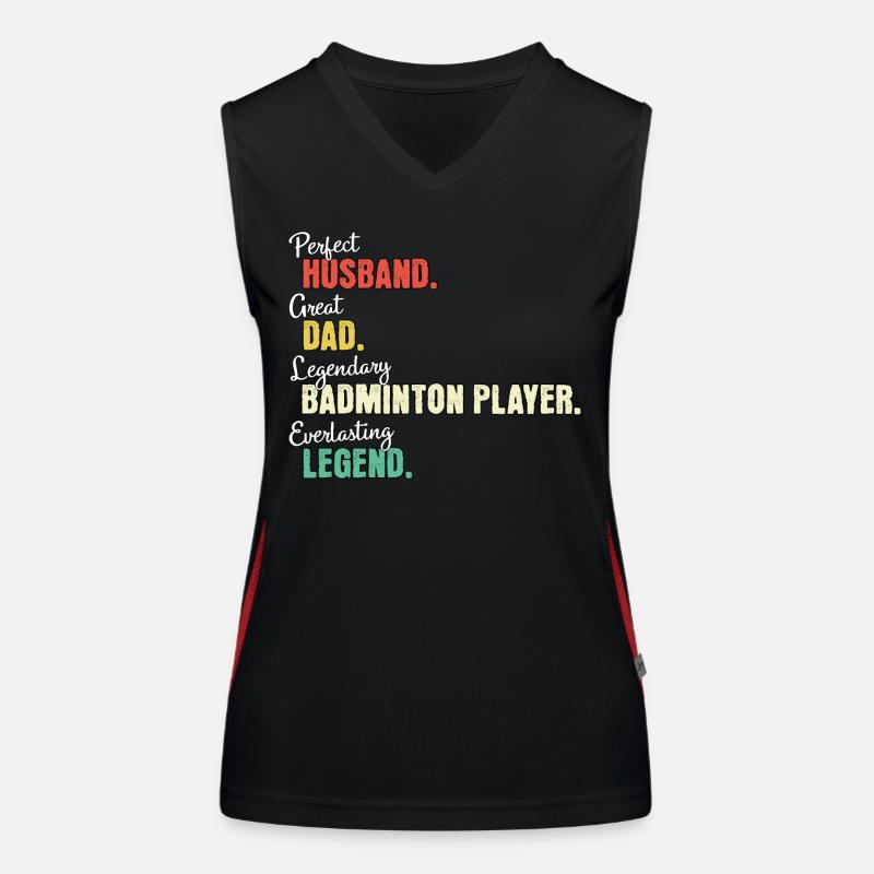 Badmintonspieler Papa Funktionelles Kontrast-Tank Top für Frauen