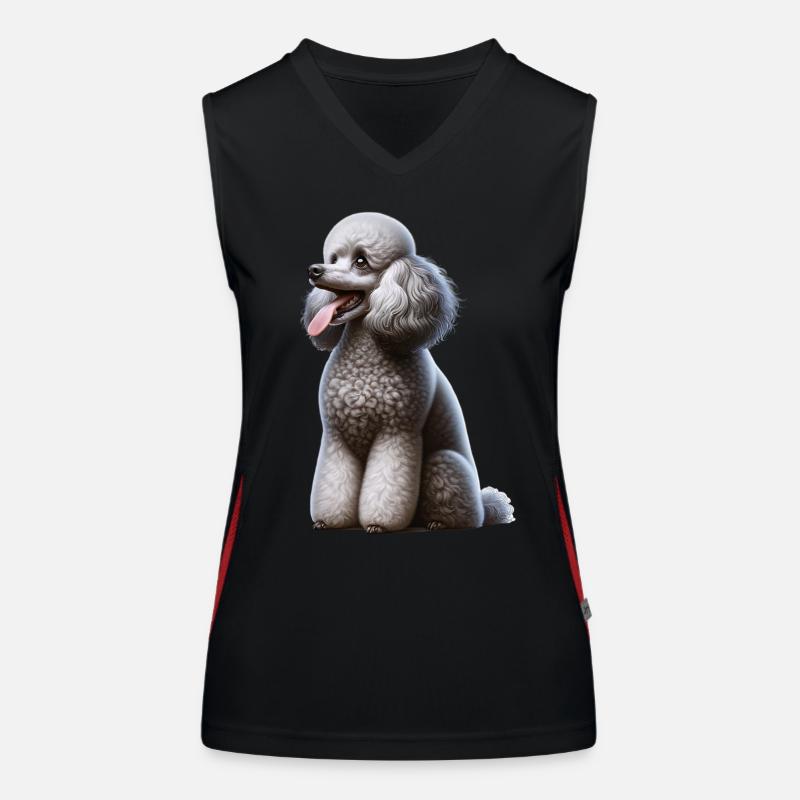 Pudel Poodle Funktionelles Kontrast-Tank Top für Frauen