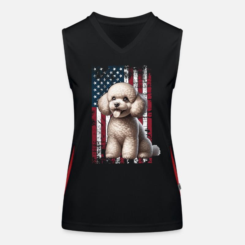Caniche US Pudel Débardeur respirant contrasté Femme