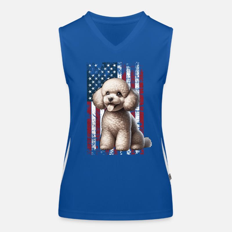 Caniche US Pudel Débardeur respirant contrasté Femme
