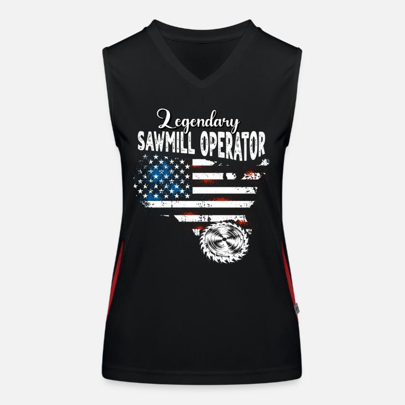 Sägewerksarbeiter US Funktionelles Kontrast-Tank Top für Frauen