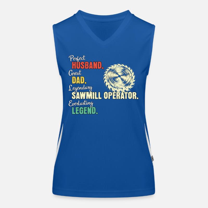 Sawmill Worker Dad Women's Functional Contrast Tank Top