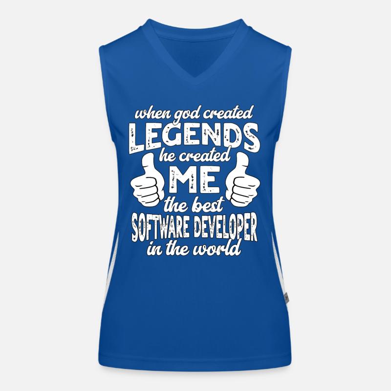 Best Software Developer Legend Women's Functional Contrast Tank Top