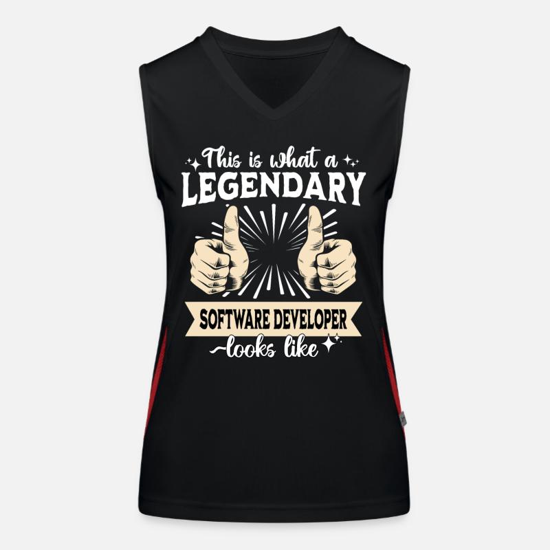 Legendary Software Developer Women's Functional Contrast Tank Top
