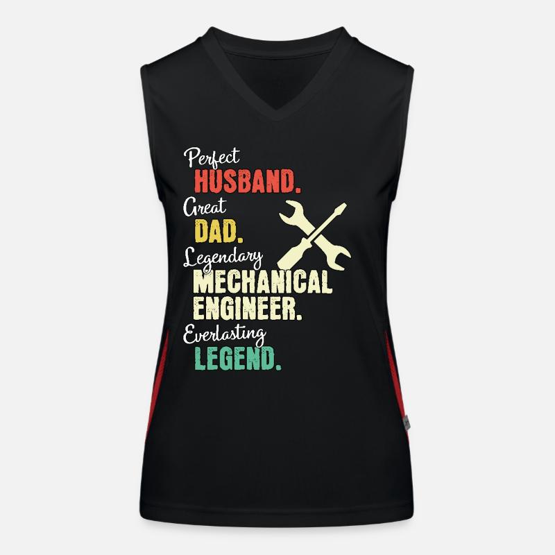Mechanical Engineer Dad Women's Functional Contrast Tank Top