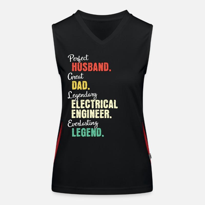 Electrical Engineer Dad Women's Functional Contrast Tank Top