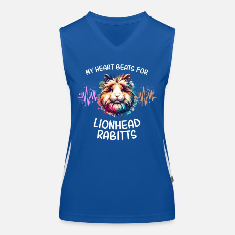 Lion Head Rabbit Heart Line Women's Functional Contrast Tank Top