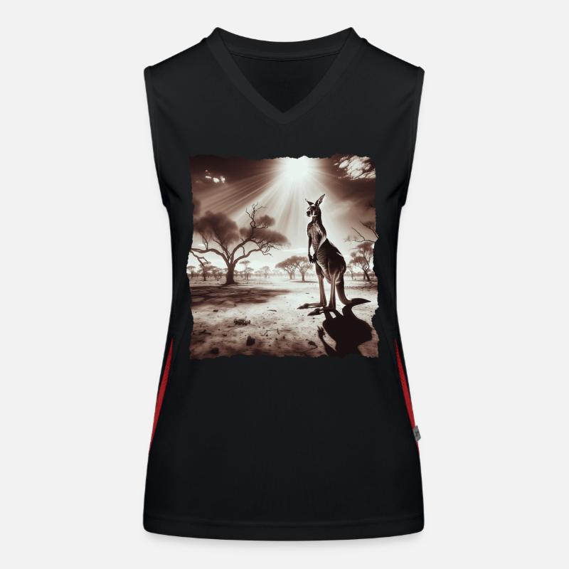 Känguru Kangaroo Funktionelles Kontrast-Tank Top für Frauen