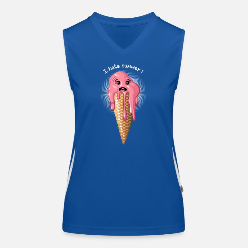 I hate summer Funktionelles Kontrast-Tank Top für Frauen