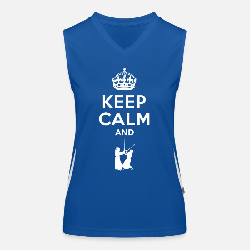 Keep Calm - Kendo Top sportivo da donna in contrasto cromatico