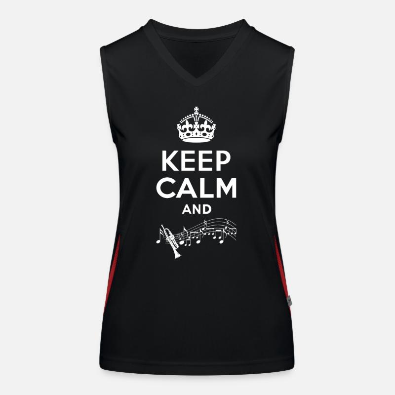 Keep Calm - Trompete Débardeur respirant contrasté Femme