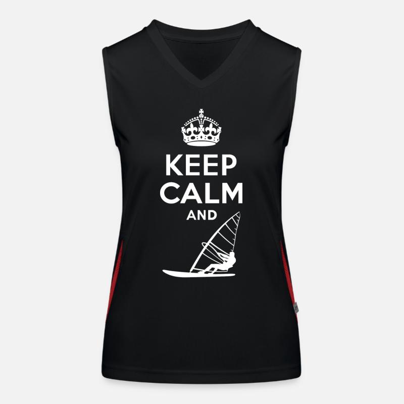Keep Calm - Windsurfen Débardeur respirant contrasté Femme