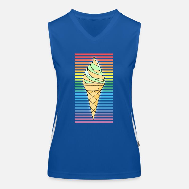 Gelato Top sportivo da donna in contrasto cromatico