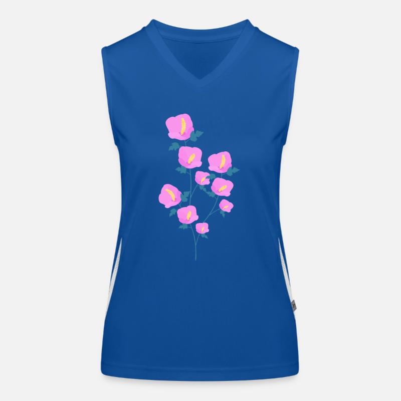 Hibiscus flowers Women's Functional Contrast Tank Top