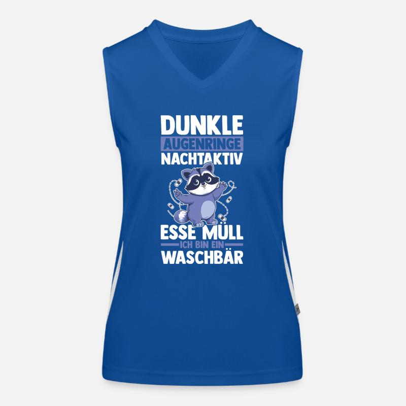 Waschbär Funktionelles Kontrast-Tank Top für Frauen