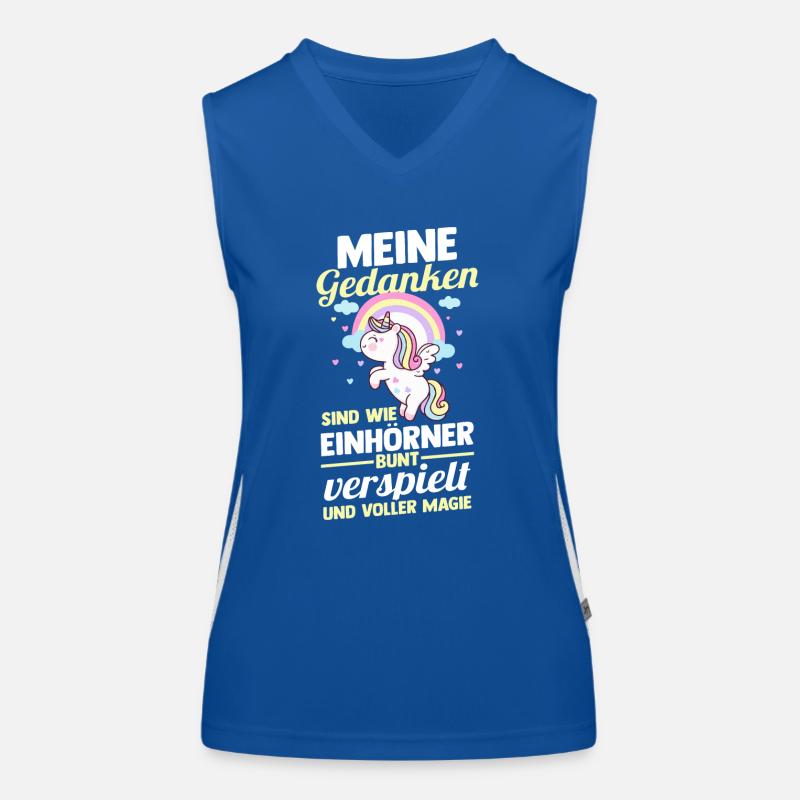 Einhorn Funktionelles Kontrast-Tank Top für Frauen