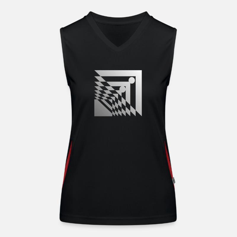 geometric pattern Women's Functional Contrast Tank Top