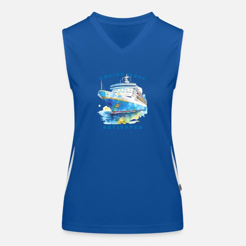 Mode croisière activé - Vacances en croisière Débardeur respirant contrasté Femme