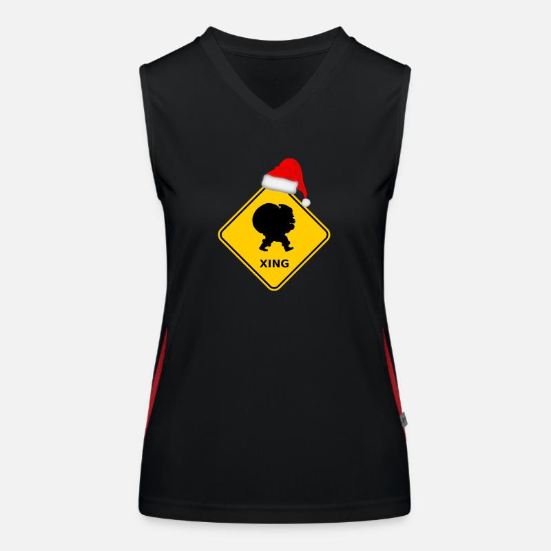 Wildwechsel "Weihnachtsmann mit Sack" / Mütze Funktionelles Kontrast-Tank Top für Frauen