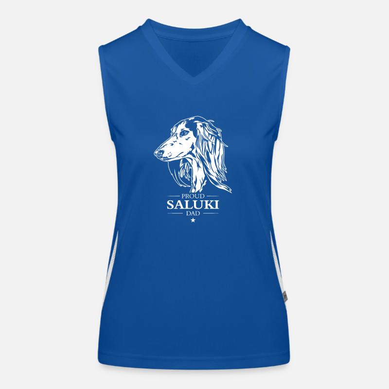 Saluki Dad Hund Hunde Windhunde Wilsigns Funktionelles Kontrast-Tank Top für Frauen
