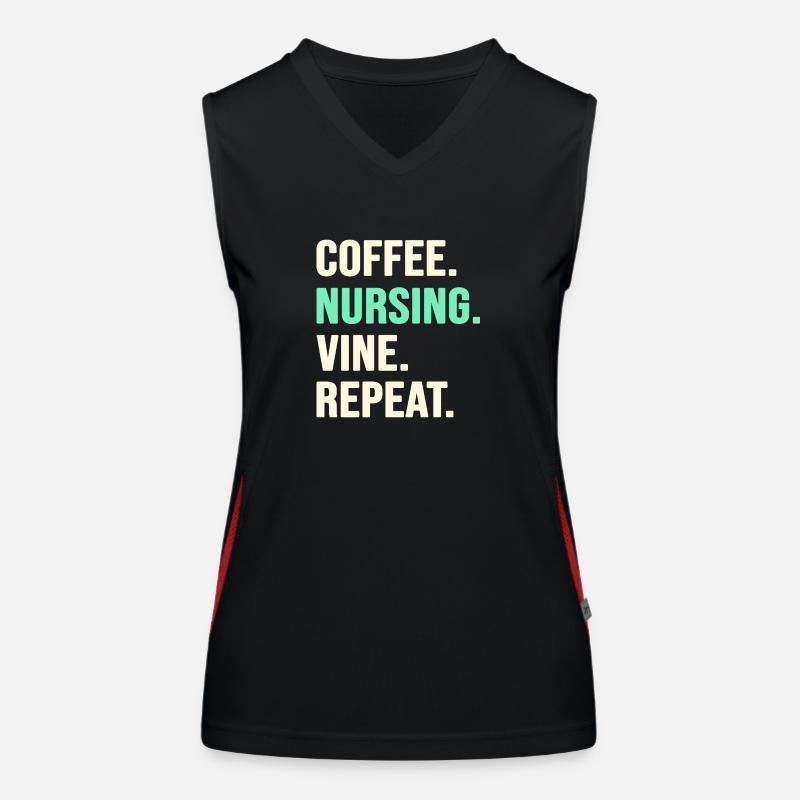 Krankenschwester Frühschicht-Kaffee OP Pflege Funktionelles Kontrast-Tank Top für Frauen
