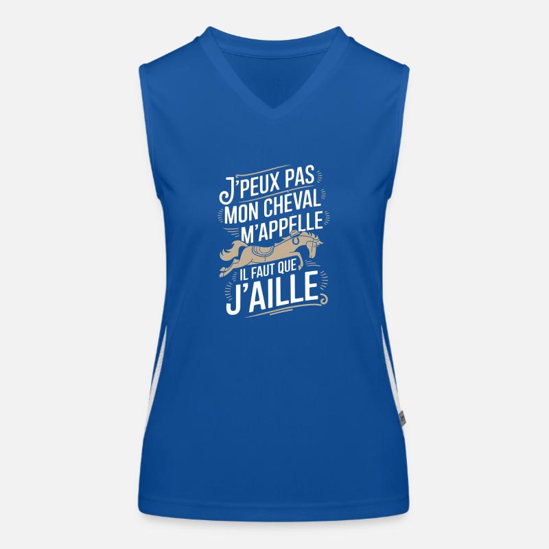 J'peux pas j'ai cheval Débardeur respirant contrasté Femme
