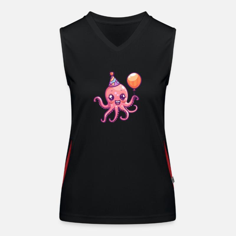 Octopus Birthday BD Débardeur respirant contrasté Femme