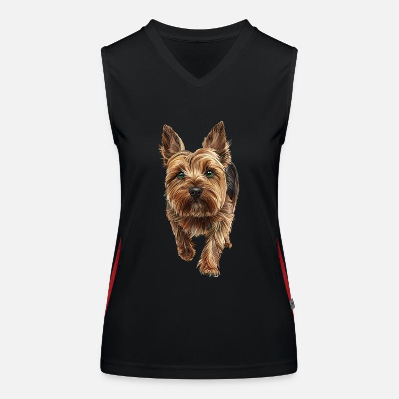 Cairn Terrier Funktionelles Kontrast-Tank Top für Frauen
