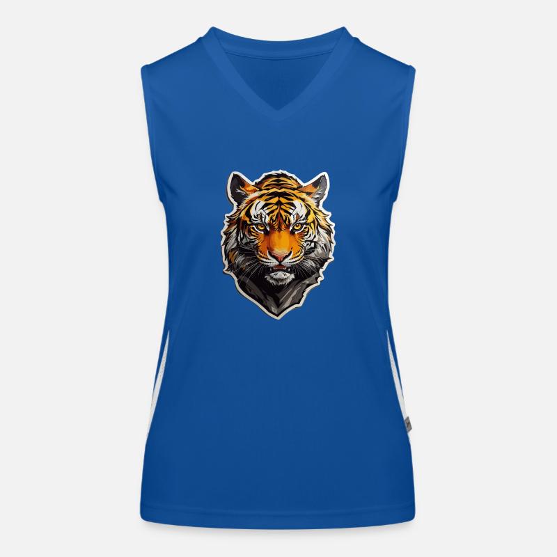 Lion Face Funktionelles Kontrast-Tank Top für Frauen