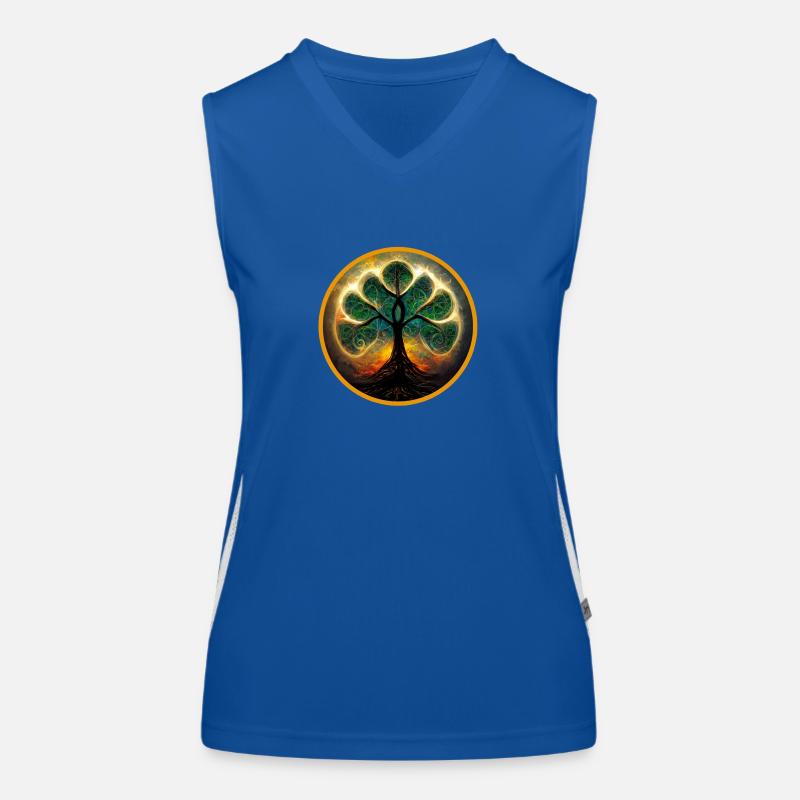 mandala baum, mandala tree Funktionelles Kontrast-Tank Top für Frauen
