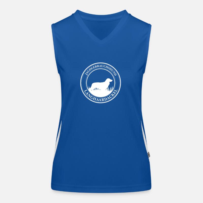 Langhaardackel Jagdgebrauchshund Jagdhund Wilsigns Funktionelles Kontrast-Tank Top für Frauen