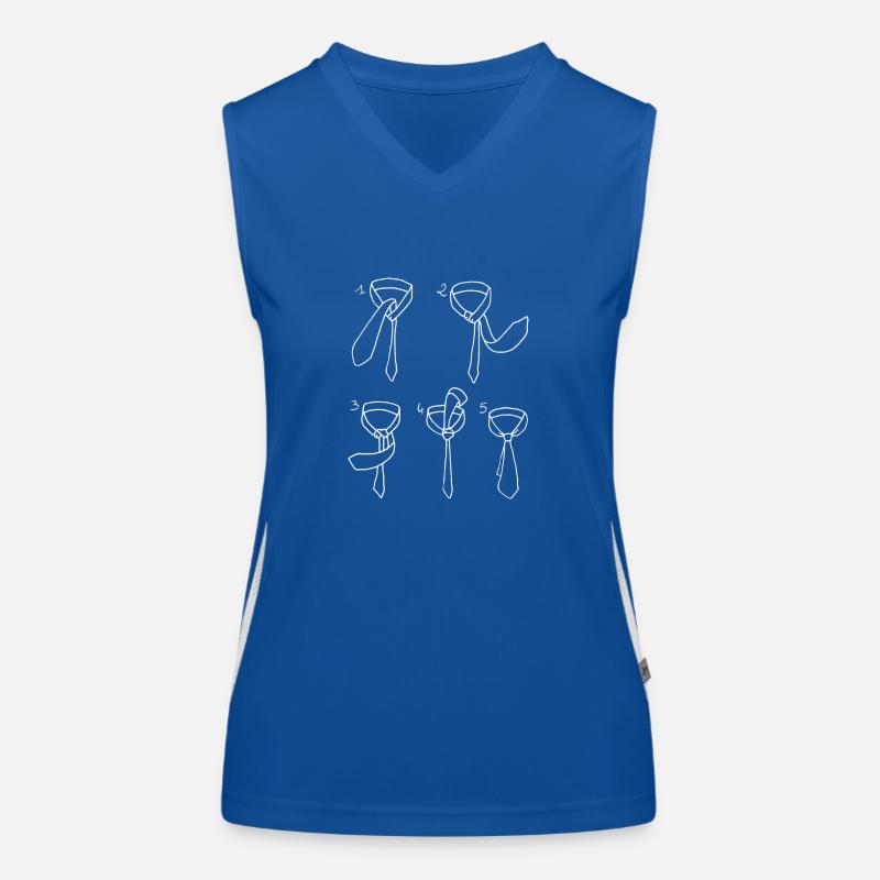 How to make a tie knot Women's Functional Contrast Tank Top