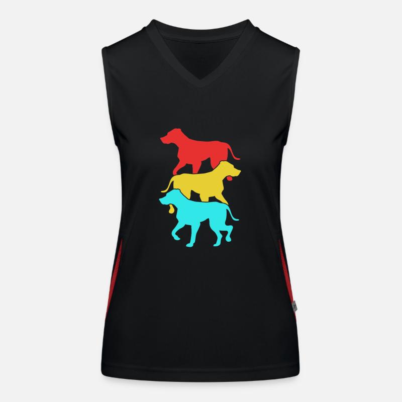 Rhodesian Ridgeback Funktionelles Kontrast-Tank Top für Frauen