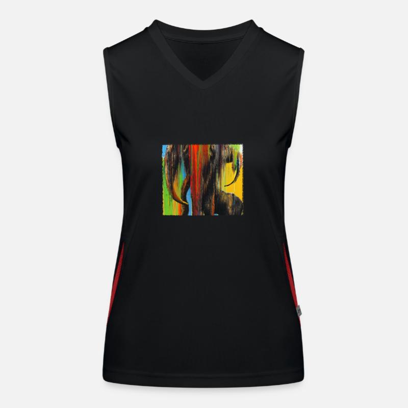 Mammut - Expressionistic, abstract AI art Women's Functional Contrast Tank Top