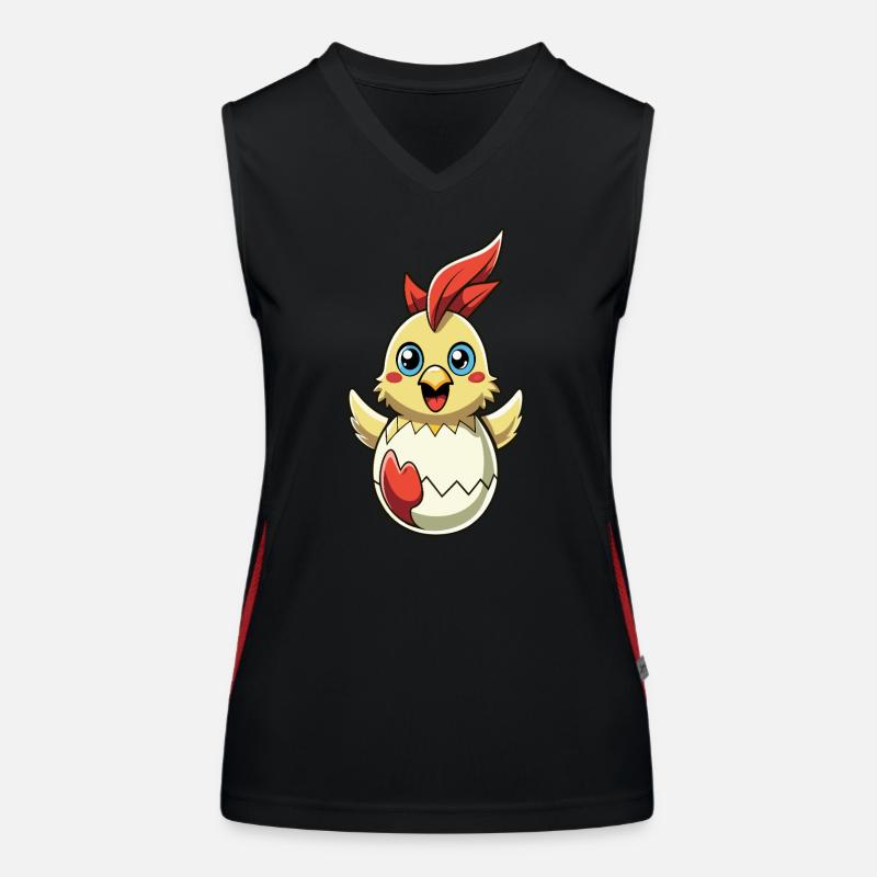 Happy Easter - Osterchicken - Osterei - Geschenk Funktionelles Kontrast-Tank Top für Frauen