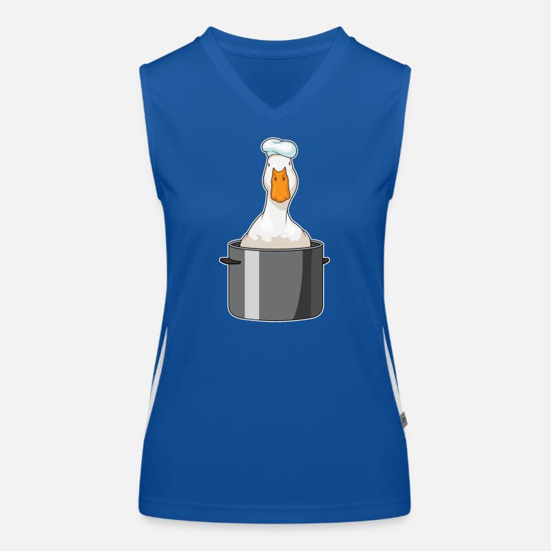 Cuisinier canard Cuit Cuisson de la marmite Débardeur respirant contrasté Femme