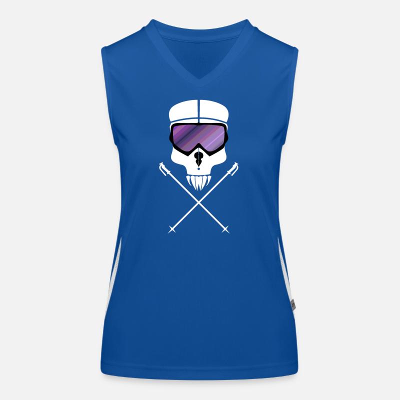 Ski-Schädel Funktionelles Kontrast-Tank Top für Frauen