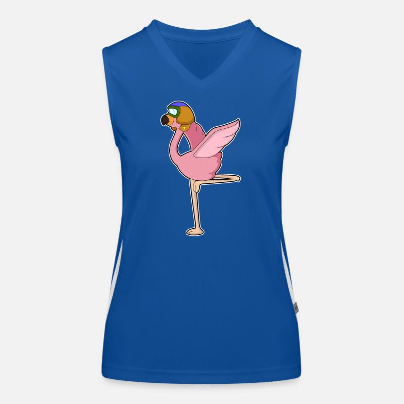 Flamingo Pilot Pilotenmütze Funktionelles Kontrast-Tank Top für Frauen