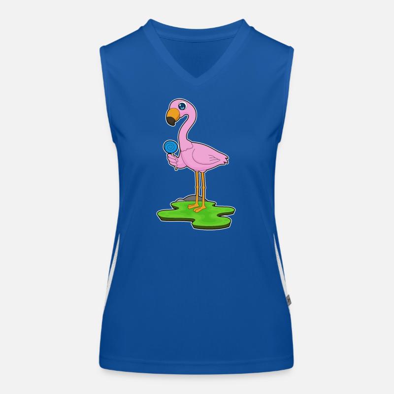 Flamingo Lutscher  Funktionelles Kontrast-Tank Top für Frauen