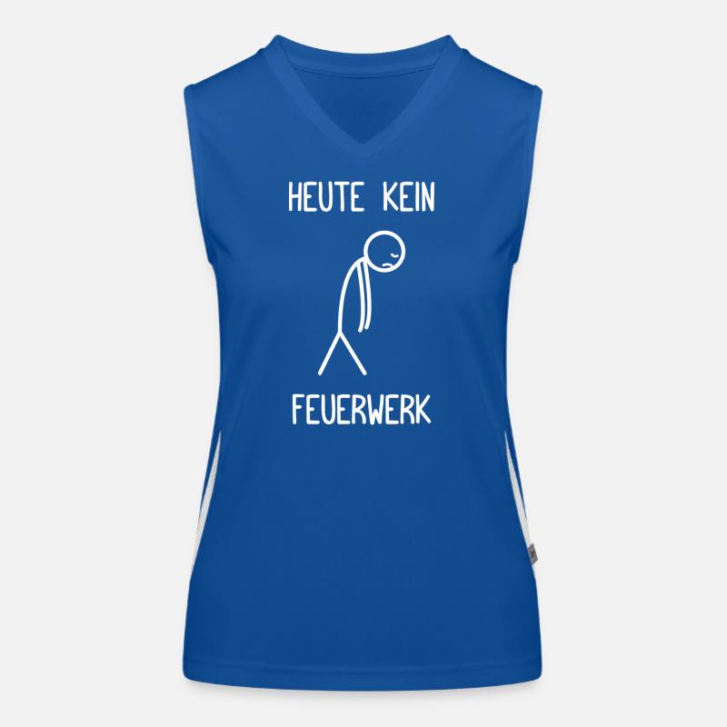 No fireworks today, pyrotechnics, firecrackers Women's Functional Contrast Tank Top