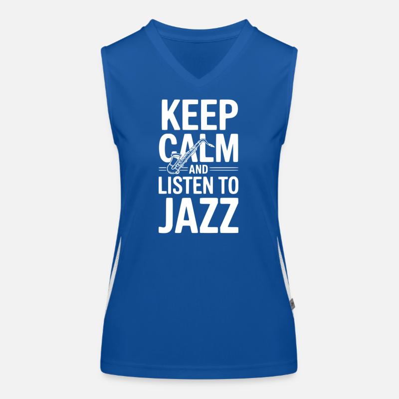 Restez calme et écoutez du jazz Débardeur respirant contrasté Femme