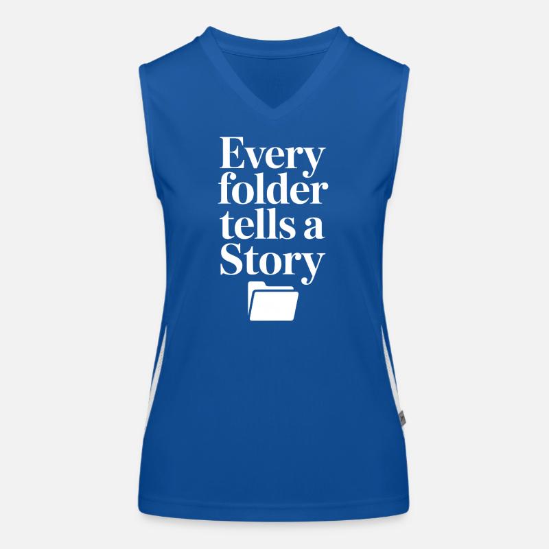 Every Folder Tells a Story Women's Functional Contrast Tank Top