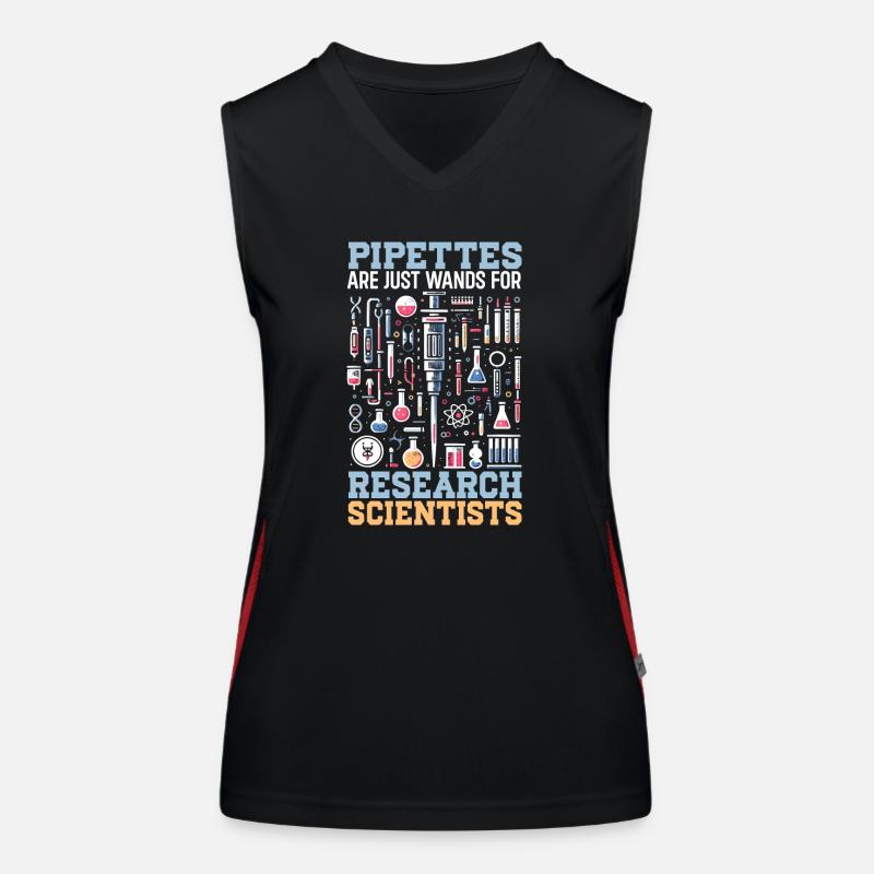 Funny lab technician biotechnologist Women's Functional Contrast Tank Top