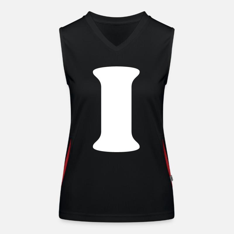 Buchstabe i Funktionelles Kontrast-Tank Top für Frauen