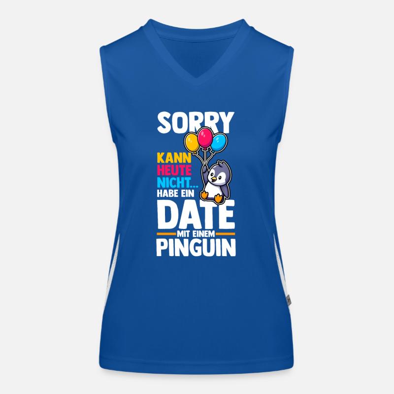 Pinguin Funktionelles Kontrast-Tank Top für Frauen