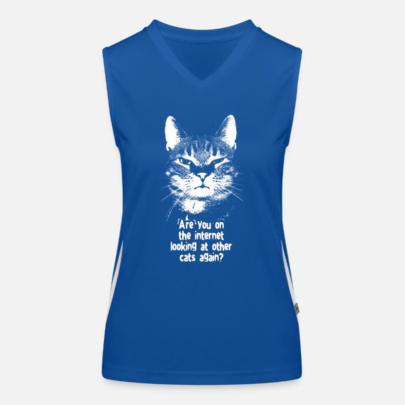 Internet-Katze Funktionelles Kontrast-Tank Top für Frauen
