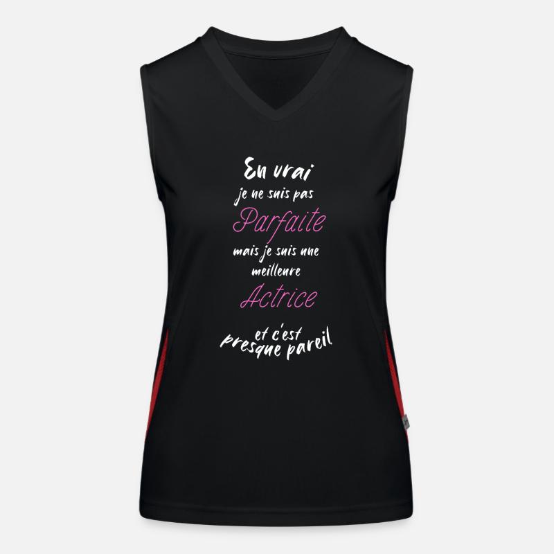 Ich bin die beste Schauspielerin Funktionelles Kontrast-Tank Top für Frauen