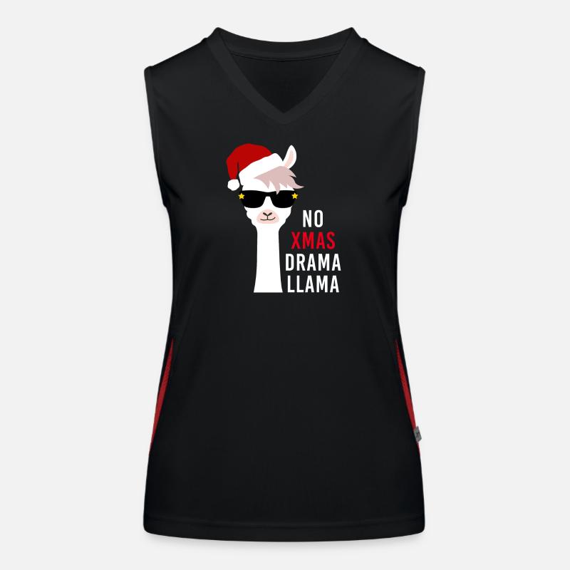 Cadeau de Noël Lama sans drame de Noël Débardeur respirant contrasté Femme